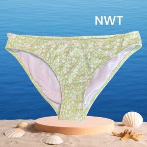 ❤️ NWT LIME & WHITE CHEEKY BIKINI BOTTOMS    12/14     #H